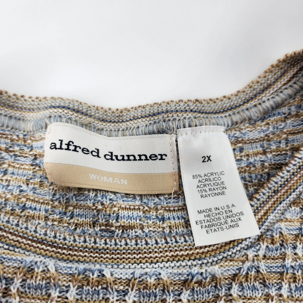 Alfred Dunner Woman 2X Knit Sweater‎ Long Sleeve Textured Pullover Casual - Picture 3 of 5